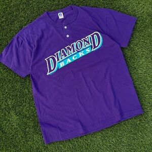 Vtg 2000 Arizona Diamondbacks T-Shirt Russell Athletic Retro Purple Size Large